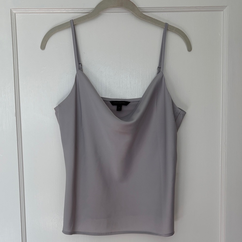 Banana Republic Cowl Neck Silver Cami Top